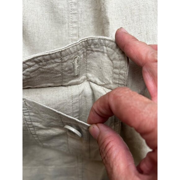 G.H. Bass & Co. Heritage Linen Blend Casual A-Line Utility Skirt Khaki Sz 10 - Picture 7 of 8